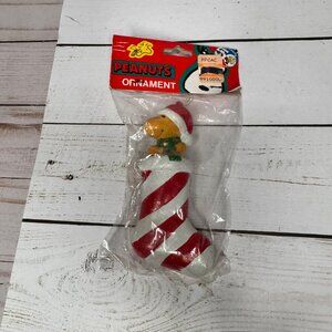 Woodstock in a Stocking Christmas Ornament Kurt Adler 3 1/2" Peanuts Gang Vtg